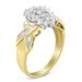 10K Yellow Gold Round And Baguette-Cut Diamond Ring (1/2 Cttw, H-I Color, I1-I2 Clarity)_voghion.com