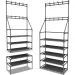 5-Tier Shoe Rack Shoe Storage For Entryway,Narrow Shoe Rack,Coat And Shoe Rack With 8 Hooks_voghion.com