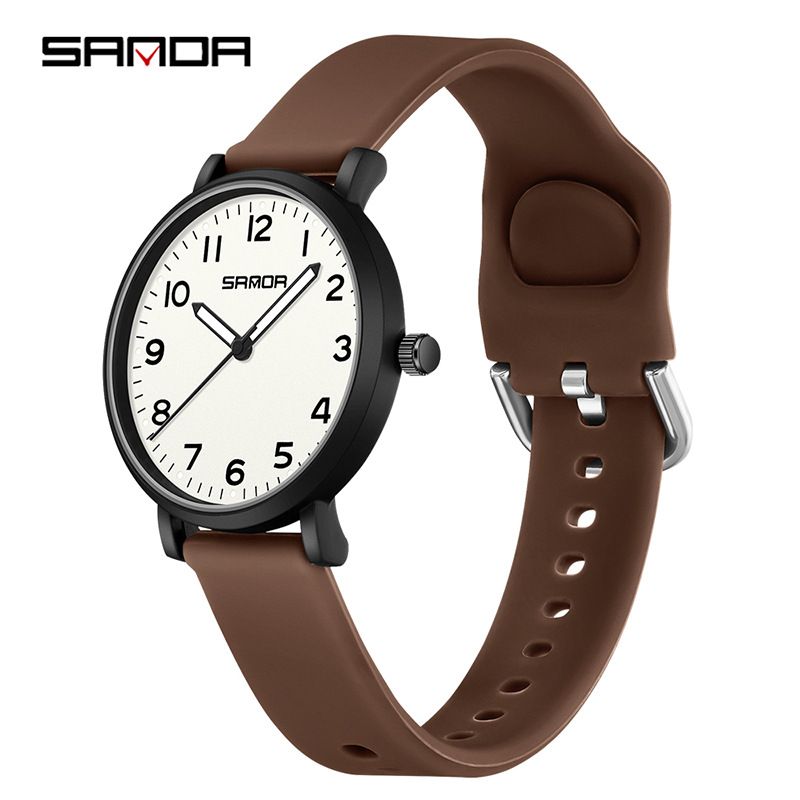 Lightweight Minimalist Analog-Digital Quartz Watch With Silent Movement, Waterproof, And Luminous Hands For Students And Professionals_voghion.com