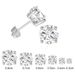 Women's Jewelry Elegant 6-Pair CZ Stud Earrings Set Geometric Round Cut Prong Setting, Hypoallergenic Earrings Daily Round Diamond Zircon Earrings Set_voghion.com