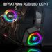 Gaming-Headset mit Mikrofon, für PS4 PS5 Xbox One PC mit RGB-Beleuchtung, mit Rauschunterdrückung 7.1 Surround Sound Over-Ear und kabelgebundenem 3,5-mm-Stecker_voghion.com