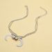 Cavigliera versatile con ciondolo a forma di luna in stile bohémien, semplice e geometrica, a doppio strato, per spiaggia, gioielli per piedi da donna_voghion.com