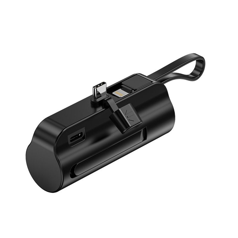 Mini 5000mAh Pocket Capsule Bank With Built-in Cable Portable Gift Mobile Power KC Certification_voghion.com