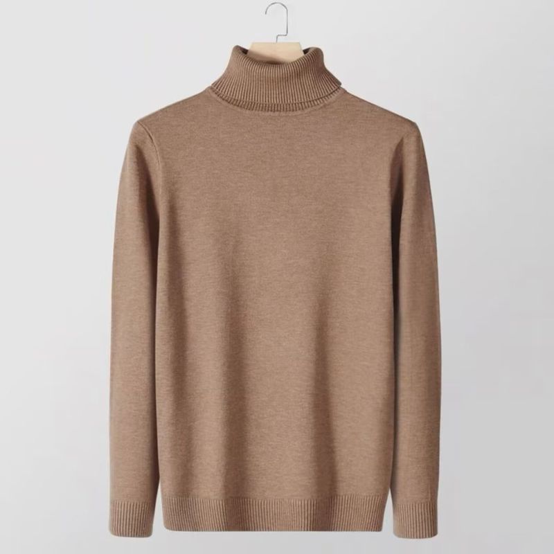 Men's Clothing Autumn And Winter Turtleneck Sweater Loose Warm Sweater Thick Bottoming Sweater_voghion.com