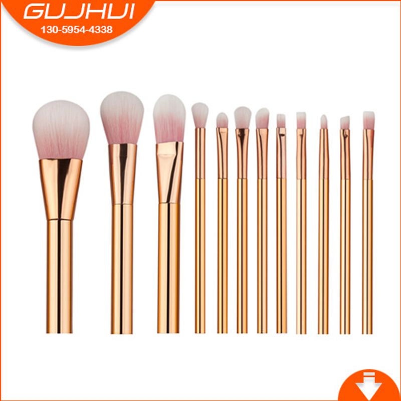 Set de 12 pensule de machiaj, instrumente de înfrumusețare, pensulă fond de ten, set de pensule, instrumente de machiaj GUJHUI Yuncai_voghion.com