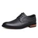 Elegante Herren-Lederschuhe, Lederschuhe mit runder Spitze_voghion.com
