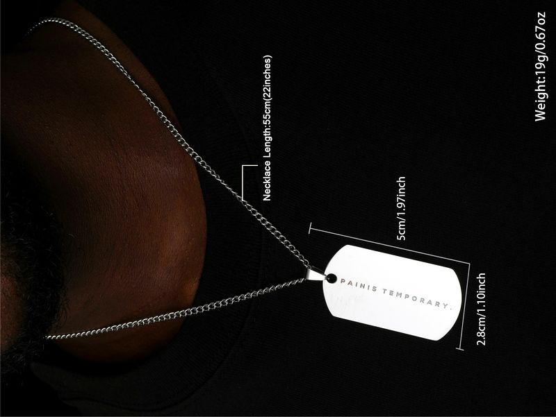 Collana con ciondolo in acciaio inossidabile 304 rettangolare con lettera stile classico di base all'ingrosso_voghion.com