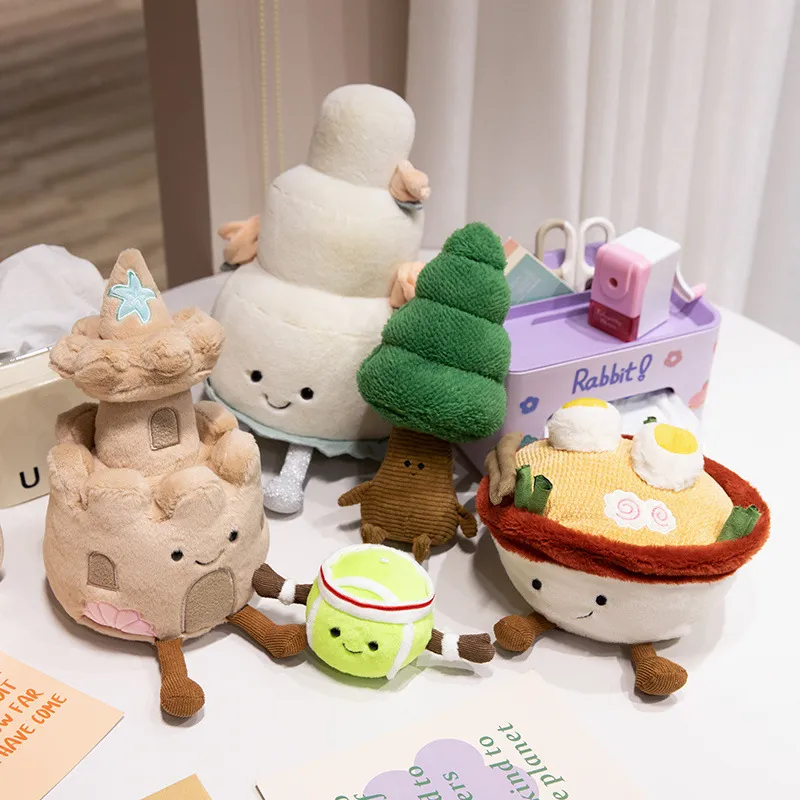 Peluches Animaux Poupées Série Cadeau Gâteau Bague Diamant Poupée Tennis Poupée Peluche Jouet Mignon Cadeaux de Vacances_voghion.com