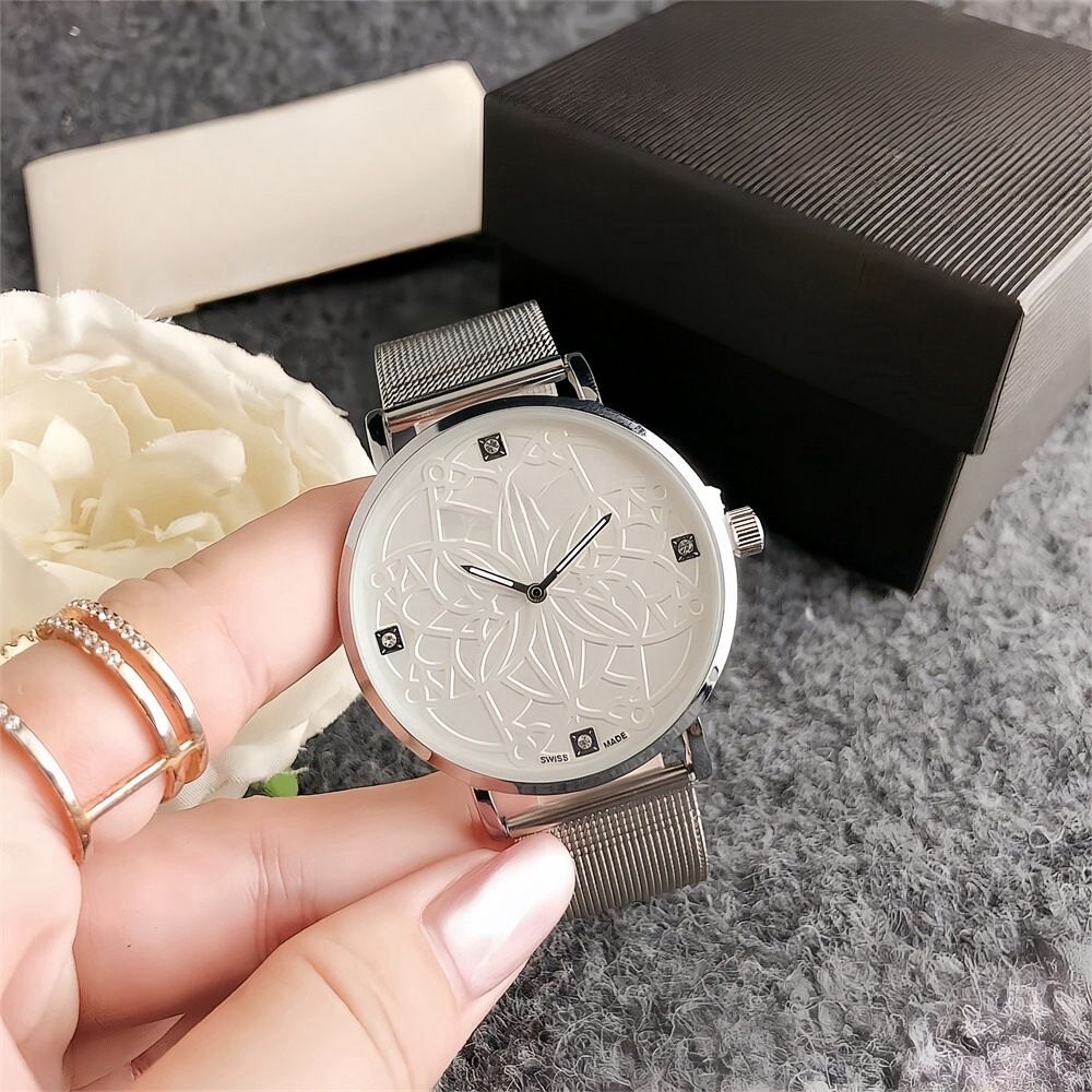 Fashion Internet Celebrity Large Dial Trendy Camellia Student For Women Casual Simple Textured Women's Watch_voghion.com