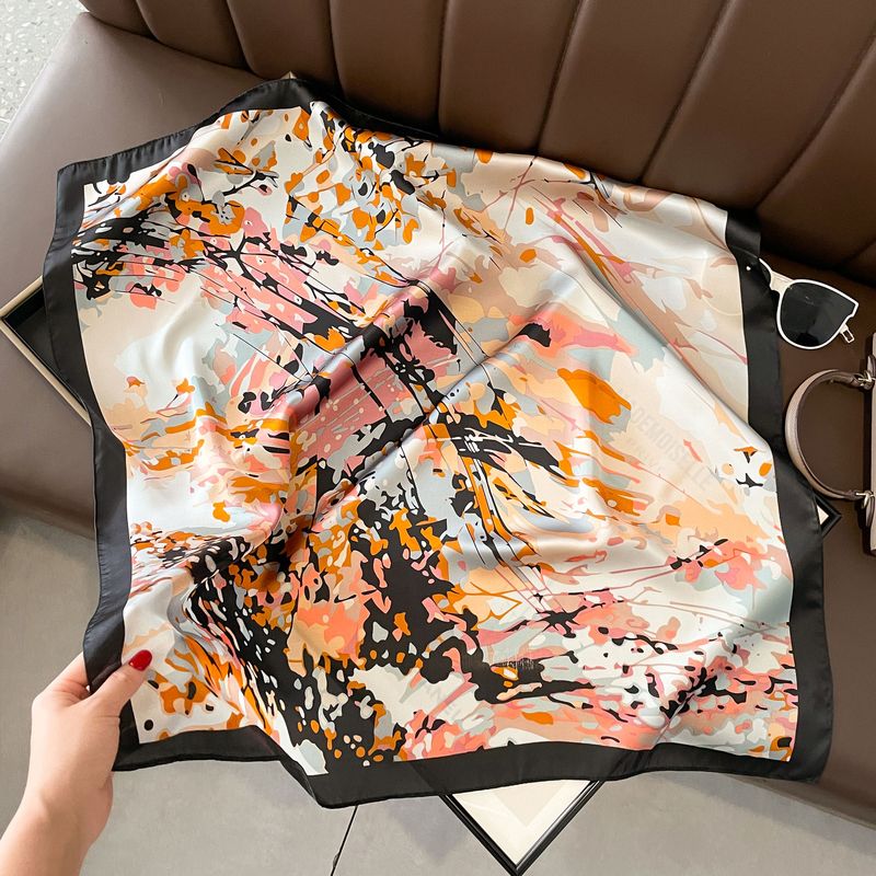 Silk Scarf Small Square Scarf Women's 2023 New Imitation Silk 70 Square Scarf Korean Version Versatile Professional_voghion.com