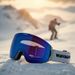 Snow Glasses Sports Magnetic Ski Goggles Frameless Double Layer Anti-Fog Anti-Slip Skiing Professional Gear_voghion.com