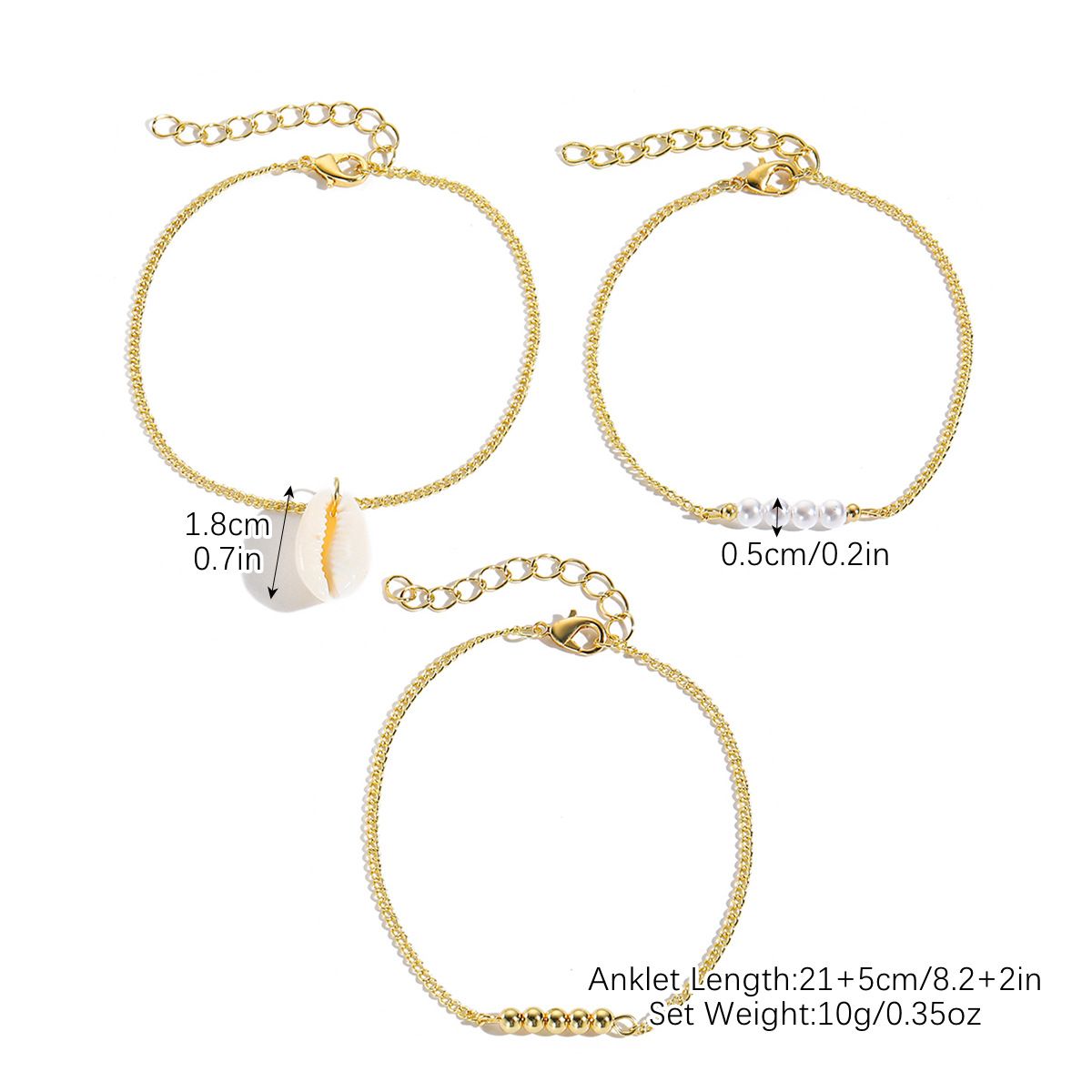 beach rice beads ins style anklet Bohemian retro set multi layer anklet feminine_voghion.com