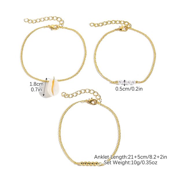 beach rice beads ins style anklet Bohemian retro set multi layer anklet feminine_voghion.com