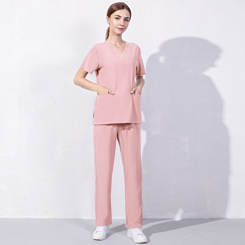 Vêtements pour femmes, salon de beauté, dentiste, salle d'opération, vêtements fins pour le lavage des mains, printemps et été, vêtements de travail médicaux élastiques à séchage rapide_voghion.com