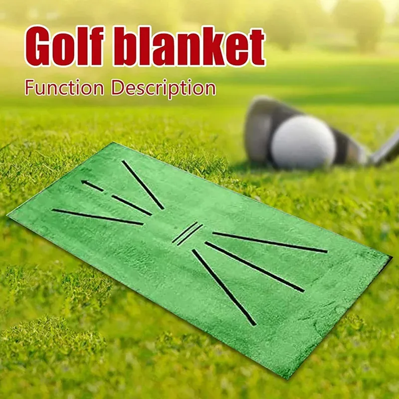 1pc Foldable Golf Hitting Mat; Swing Training Aid Portable Golf Practice Training Mat_voghion.com