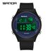 Unisex Digital Sports Watch With Luminous Display, 50M Waterproof, Lightweight Silicone Strap For Outdoor & Daily Wear_voghion.com