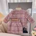 Mädchen Anzüge Für Winter Neue Stil Modische Temperament Baumwolle Jacke Kurzen Rock Zwei Stück Anzug Plaid High-End_voghion.com