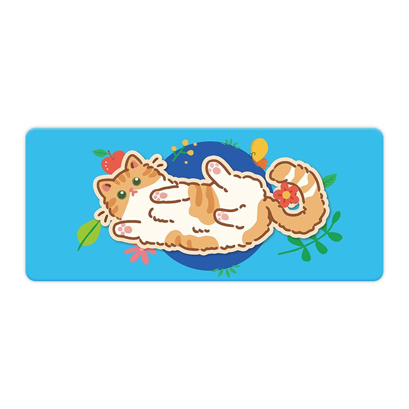 Unbeatable Quality Fat Orange Cat Mouse Oversized Ragdoll Girl Cute Keyboard Pad Thickened For Home Kids Writing Desk Mat_voghion.com