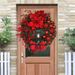 40 cm Große Rote Blume Bogen Ball Weihnachtskranz Mit Öllampe Navidad Party Hochzeit Tür Fenster Wand Kamin Treppe Balkon_voghion.com