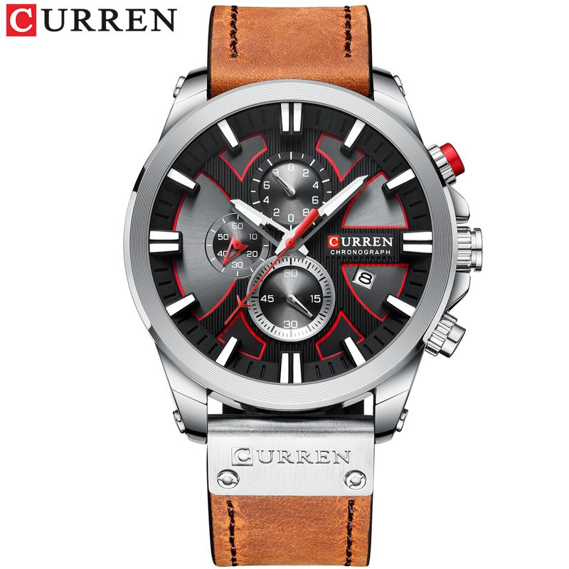 Men's es Top  Luxury Men Wrist  Leather Quartz  Sports Waterproof Male Clock_voghion.com