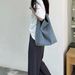 Korean Lazy Canvas Denim Women's Bucket Bag_voghion.com