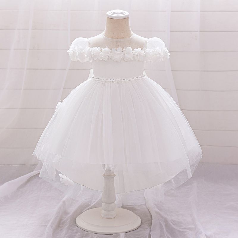 Kids' Clothing Baby Birthday Dress Children's Princess Dress With Tail Mesh Fluffy Dress_voghion.com