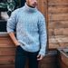 2025 Turtleneck Men Cable Knit Sweater Autumn Winter New Plus Size Top Men's Clothing_voghion.com