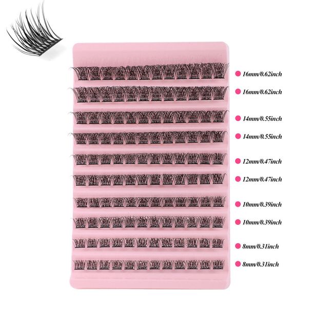 Schönheit & Gesundheit DIY Segmentierte Einzelbüschelhaare 120 Büschel Falsche Wimpern 8-16mm Wimpern DD Krümmung_voghion.com