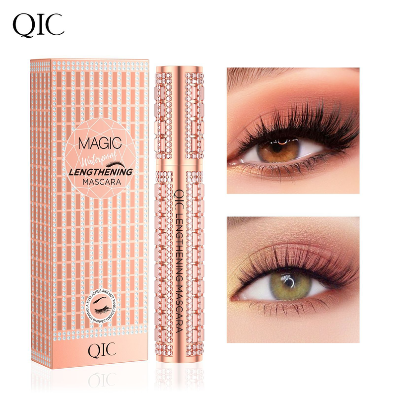 Diamond Mascara, wasserfest, natürlicher Curling, Erdnuss-Silikon-Bürstenkopf, Primer_voghion.com