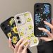 Rustikale kleine Blume für iPhone 16 11 13 14 12 Pro Max 15 Plus SE 2020 X XR XS Max 8 7 Plus Mini Schwarze weiche Silikon-Telefonhülle_voghion.com
