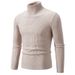 2024 Men's Knitwear Sweater Fashion Trend Casual Thread Clothes Personalized Top High Collar Bottom Shirt_voghion.com