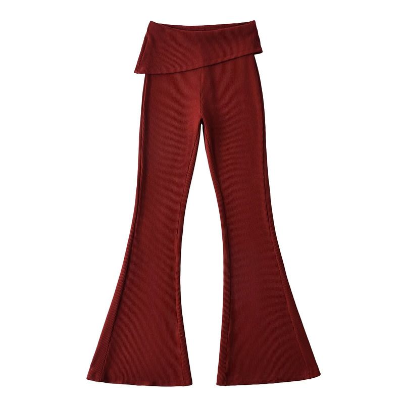 Two-Piece Set For Women 2025 New American Style Slim Fit Hooded Long Sleeve Cardigan Sweatshirt + Low Waist Cuffed Flare_voghion.com