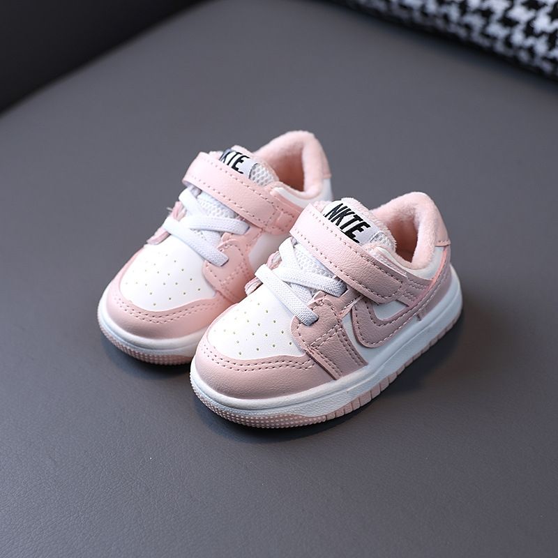 XUANMU Kids Sports Shoes Boys Girls Casual Sneakers Autumn Winter Two Cotton Shoes Soft Bottom Walking Z0041_voghion.com