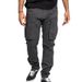 2023 Spring Summer New Large Size Cargo Solid Color Multi-Pocket Casual Long Pants Men's Style_voghion.com