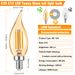 Lâmpada de filamento LED C35 - Lâmpada Edison Vintage E12 com IRC de 90, branco quente 2700K, regulável, vidro inquebrável_voghion.com