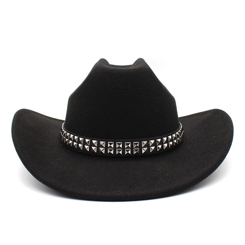 Mode Neue Künstliche Wolle Damen Herren Western Cowboy Hut Vintage Gentleman Filz Fedoras Hüte Cowgirl Kirche Jazz Cap_voghion.com