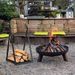Rack Firewood Base For Fire Pit Triangle Raised Fireplace With_voghion.com