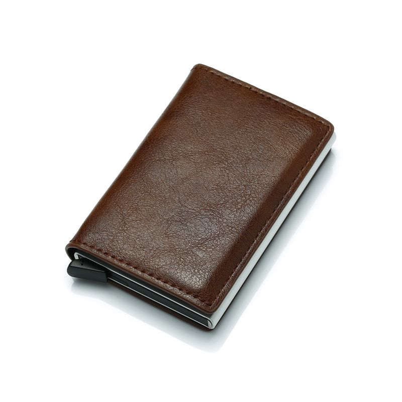 Henkilöllisyystodistus Pankkikorttikotelon lompakko Luksusmerkki Miesten Anti Rfid Esto Suojattu Magic Nahka Ohut Mini Small Money Lompakkokotelo_voghion.com