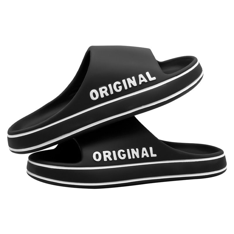 Vrouwen Dikke Zool Zomer Strand Zee Slides Badkamer Anti Slip Slipper Zachte Sandalen Mode Ultra Lichte Letter Schoen_voghion.com