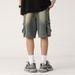 Herrkläder Jeansshorts Personlighet Snodd Lösa Casual Lösa Stora Storlekar Vida Benbyxor_voghion.com
