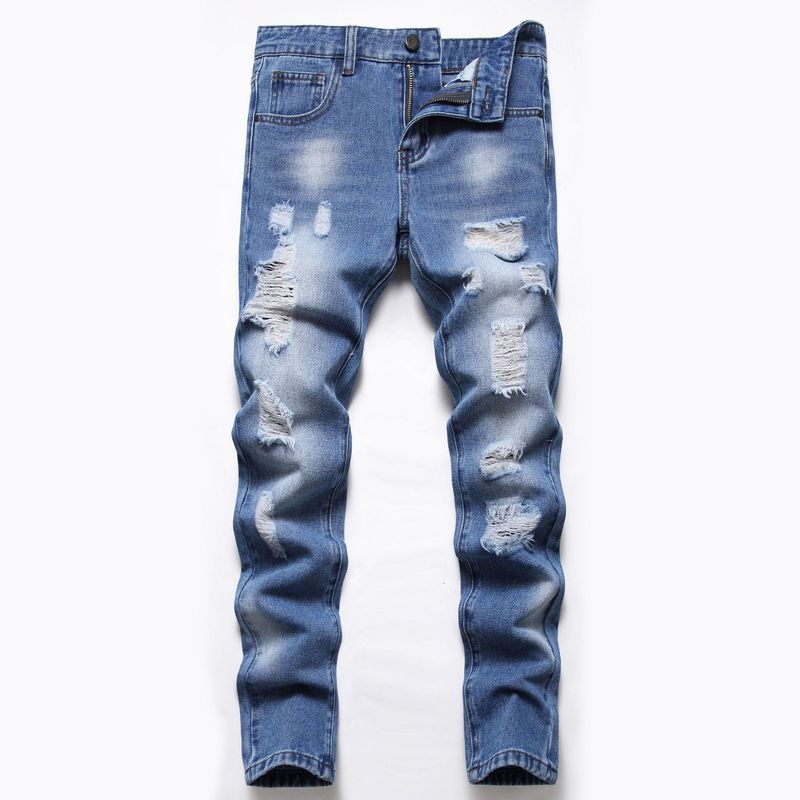Erkek Çocuk Kot Pantolonu Yırtık Kot Erkek Çocuk Kot Pantolonu_voghion.com