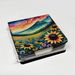 Black-eyed Susans In Color PU Leather Note Paper Holder With Artist-Designed Cover, Desk Accessory, Office Gift_voghion.com