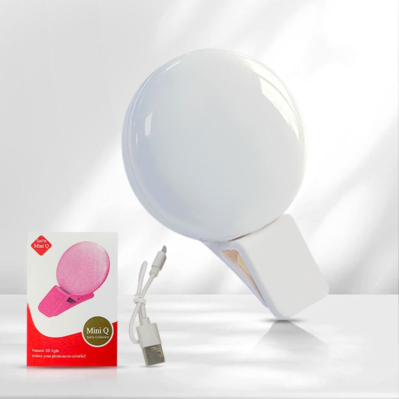 Mini LED Phone Light With Clip - Portable Selfie Ring Light For Live Streaming & Beauty Makeup_voghion.com