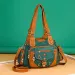 Washed Leather Women's Bag, Single Shoulder, Crossbody, Handheld, Soft Leather, Large Capacity, Multi-Layer_voghion.com