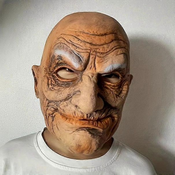 Halloween Scary Old Man Latex Mask_voghion.com