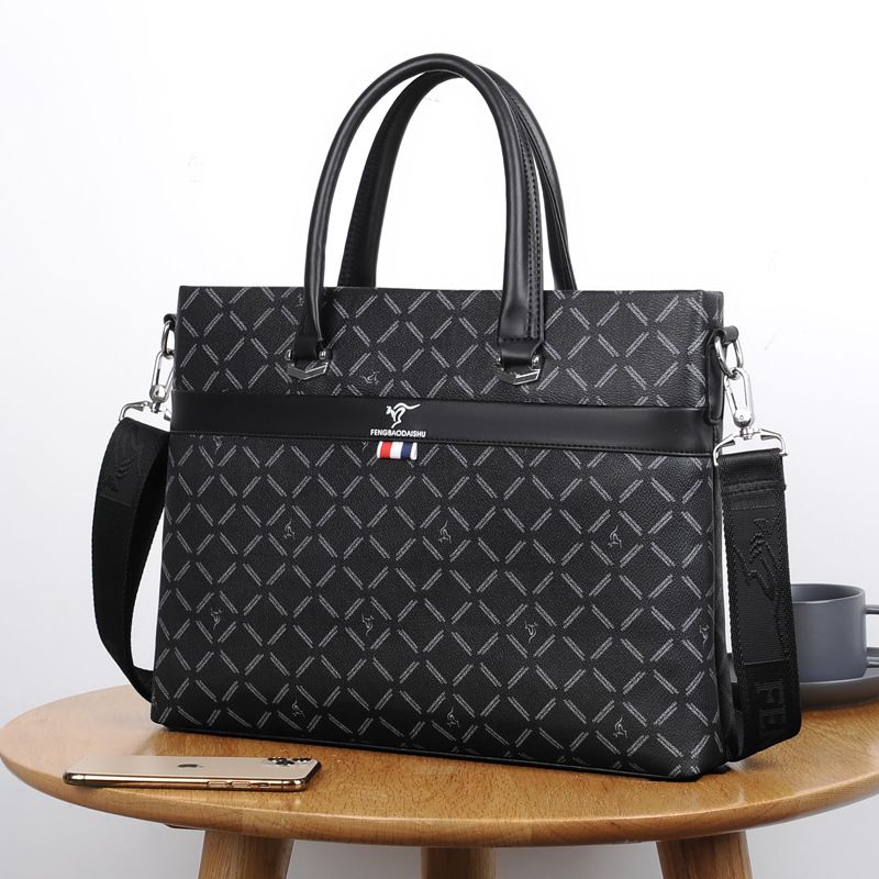 Men's Bags Men's bag high end large capacity business computer bag men's handbag waterproof conference work bag men's briefcase_voghion.com