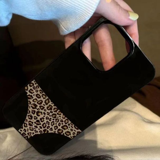 Custodia rigida per cellulare con stampa leopardata creativa di qualità imbattibile, elegante e alla moda, per iPhone 15pro/14promax/13/14plus, iPhone 12mini._voghion.com