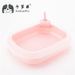 Colorful Bottom Oval Litter Box Cat Toilet With Scoop CF-S Transparent Lid_voghion.com
