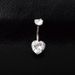 E-Commerce Neuer Doppelherz-Bauchnabelpiercing-Schmuck mit Zirkonia-Knopf, medizinischer grenzüberschreitender Verkaufsschlager_voghion.com