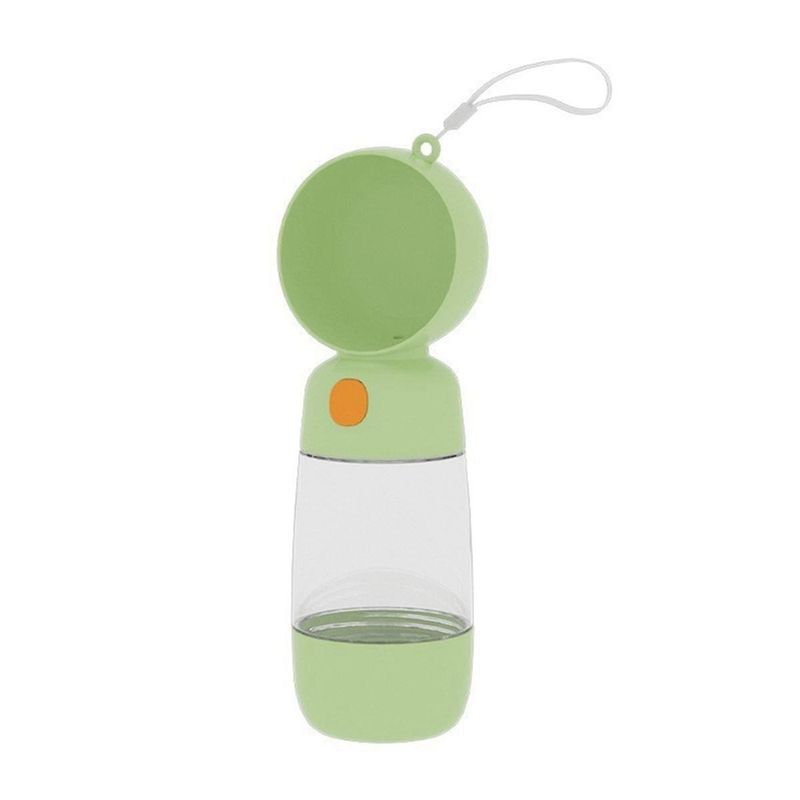 2 in 1 Tragbares Lebensmittelqualitätsmaterial Hund Katze Reise Haustier Wasserbecher Flasche mit Lebensmittelspender B_voghion.com
